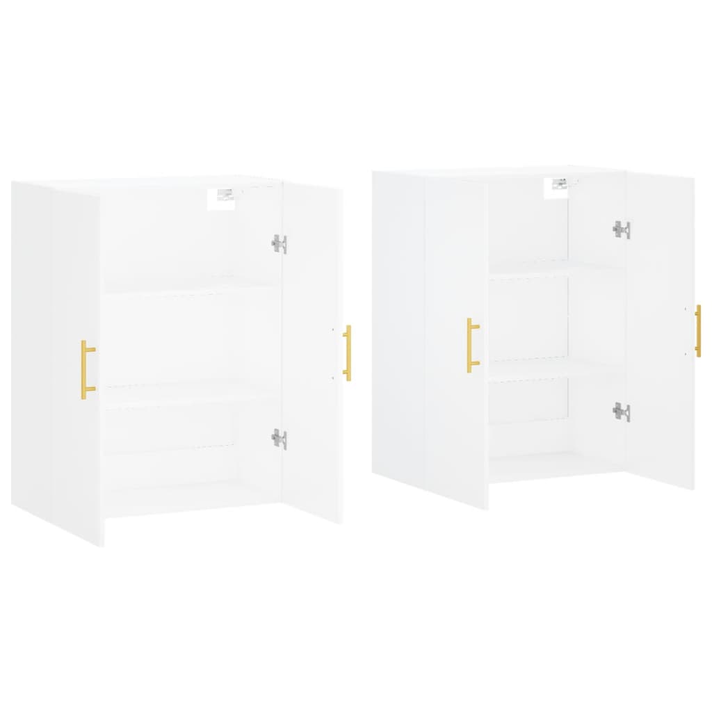 Hangkasten 2 st 69,5x34x90 cm wit is nu te koop bij PeponiXL, paradijselijk wonen!