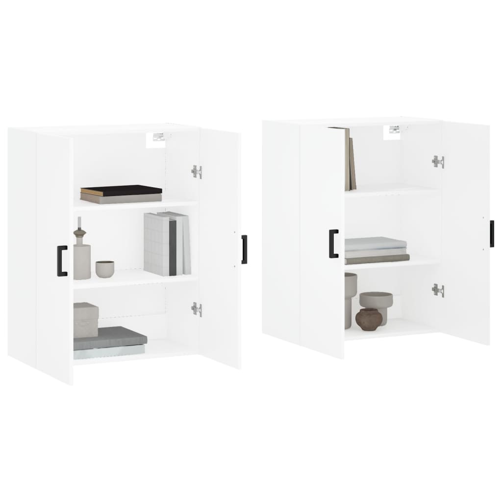 Hangkasten 2 st 69,5x34x90 cm wit is nu te koop bij PeponiXL, paradijselijk wonen!