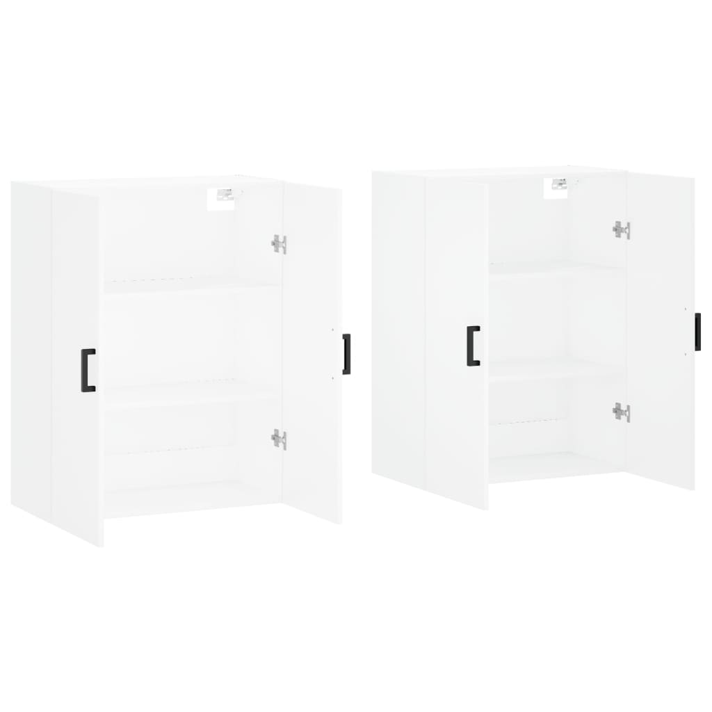 Hangkasten 2 st 69,5x34x90 cm wit is nu te koop bij PeponiXL, paradijselijk wonen!