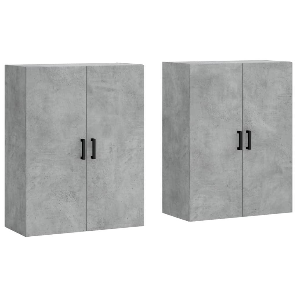 Hangkasten 2 st 69,5x34x90 cm betongrijs is nu te koop bij PeponiXL, paradijselijk wonen!