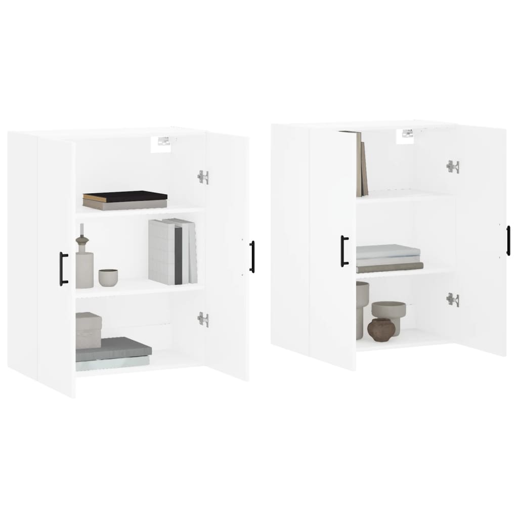 Hangkasten 2 st 69,5x34x90 cm wit is nu te koop bij PeponiXL, paradijselijk wonen!