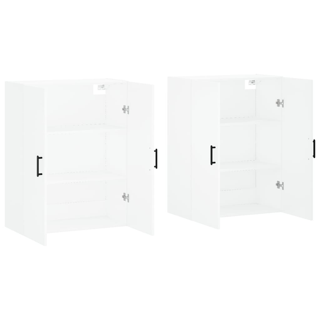 Hangkasten 2 st 69,5x34x90 cm wit is nu te koop bij PeponiXL, paradijselijk wonen!