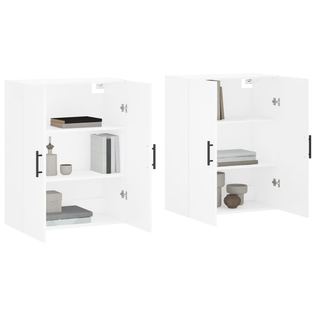 Hangkasten 2 st 69,5x34x90 cm wit is nu te koop bij PeponiXL, paradijselijk wonen!