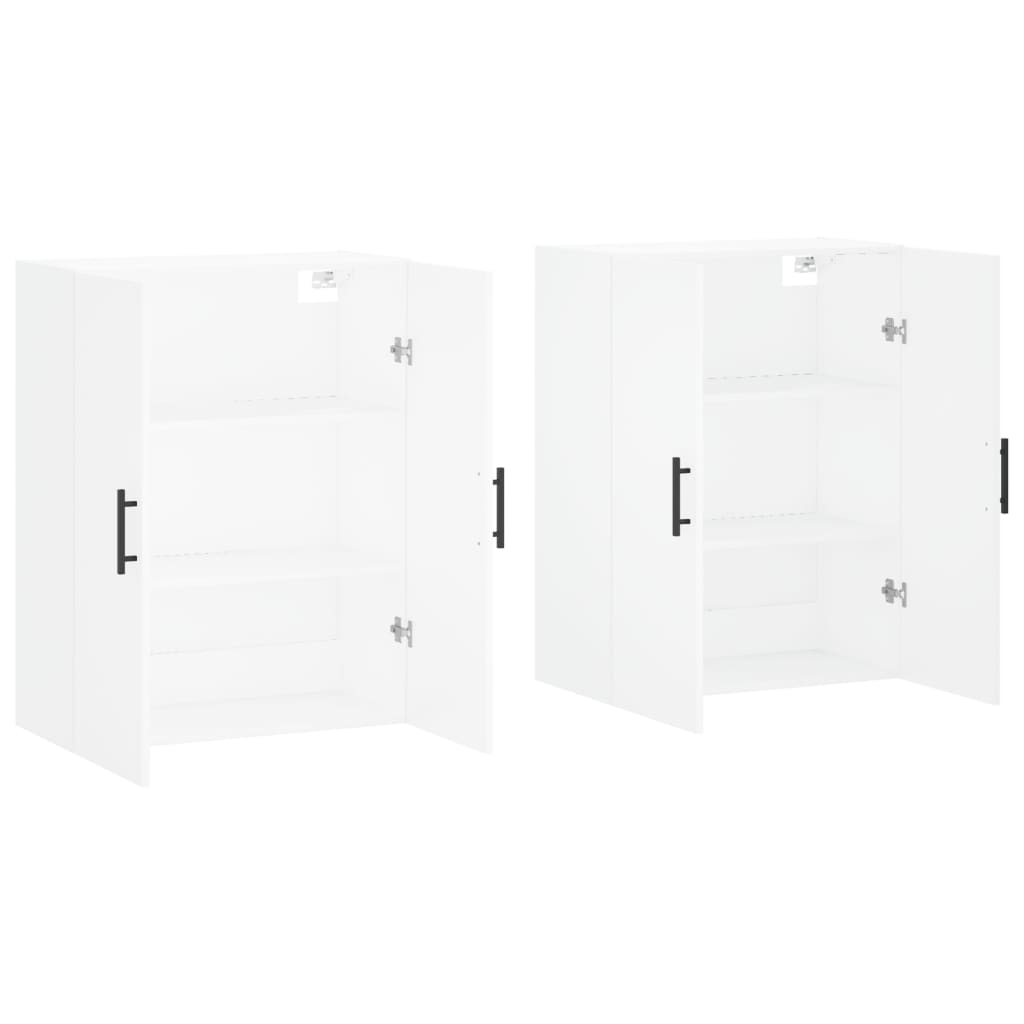 Hangkasten 2 st 69,5x34x90 cm wit is nu te koop bij PeponiXL, paradijselijk wonen!