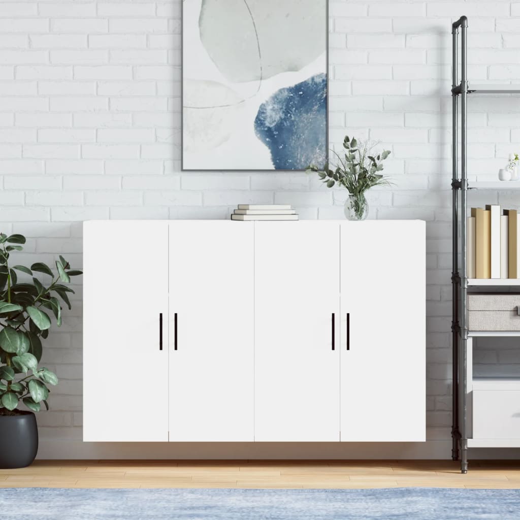 Hangkasten 2 st 69,5x34x90 cm wit is nu te koop bij PeponiXL, paradijselijk wonen!