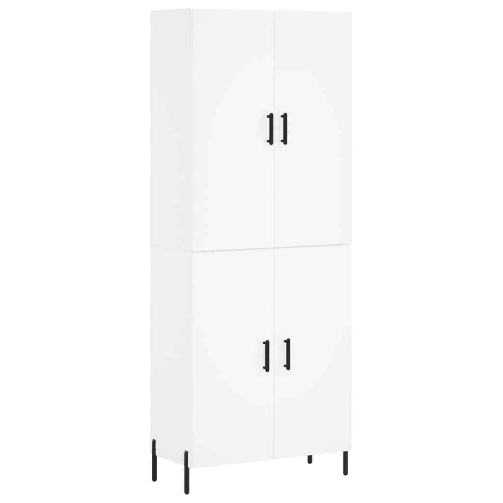 Hoge kast 69,5x34x180 cm bewerkt hout wit is nu te koop bij PeponiXL, paradijselijk wonen!