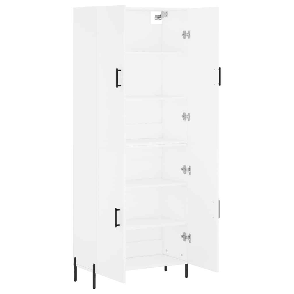 Hoge kast 69,5x34x180 cm bewerkt hout wit is nu te koop bij PeponiXL, paradijselijk wonen!