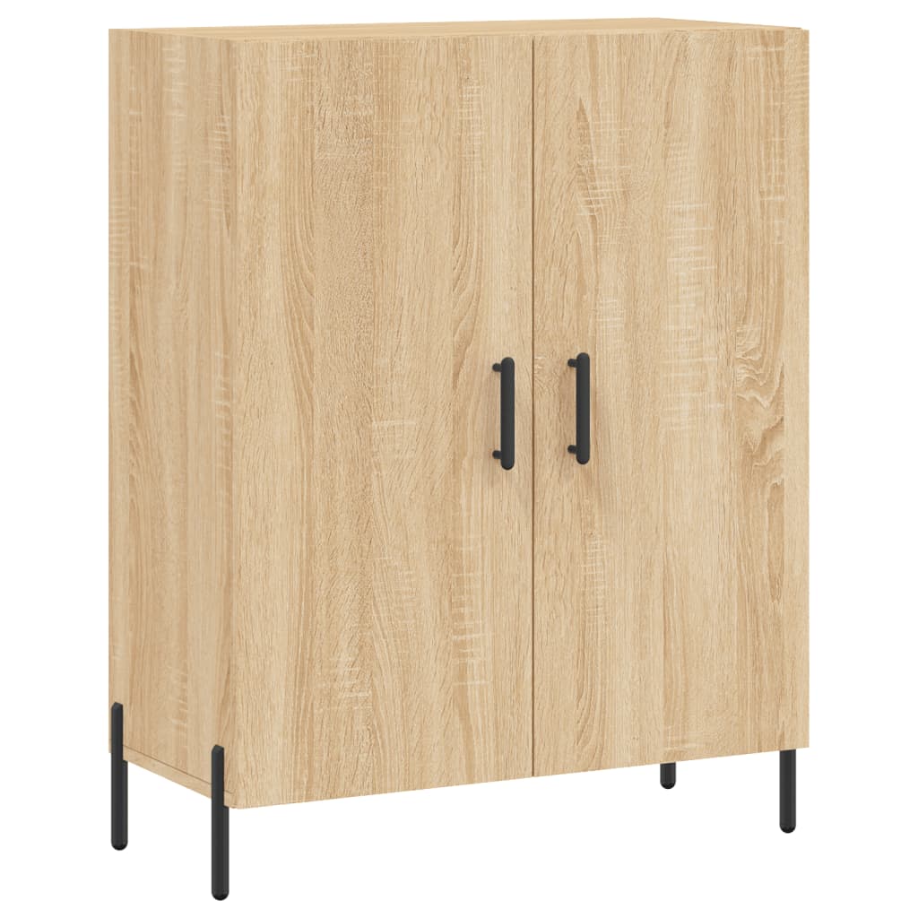 Hoge kast 69,5x34x180 cm bewerkt hout sonoma eikenkleurig is nu te koop bij PeponiXL, paradijselijk wonen!