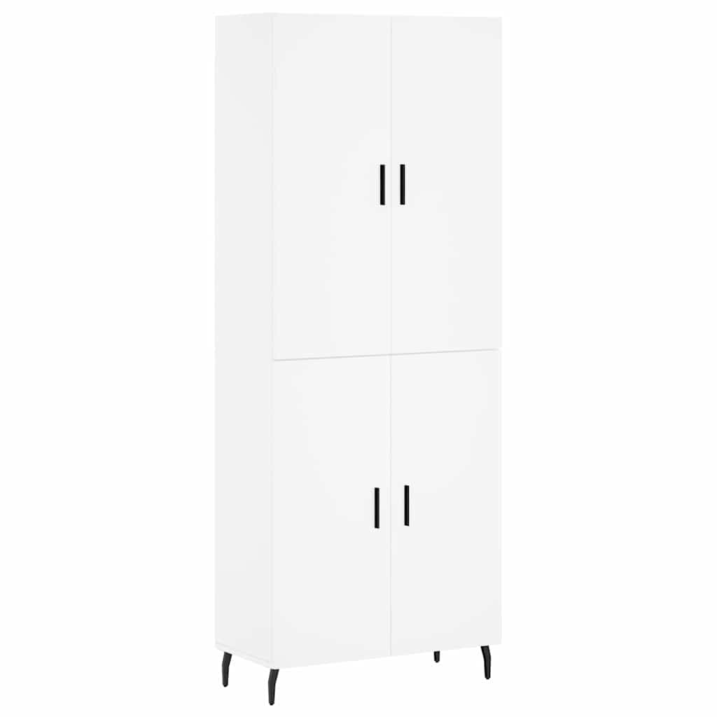 Hoge kast 69,5x34x180 cm bewerkt hout wit is nu te koop bij PeponiXL, paradijselijk wonen!