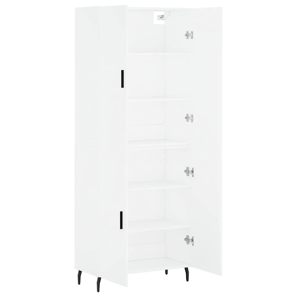 Hoge kast 69,5x34x180 cm bewerkt hout wit is nu te koop bij PeponiXL, paradijselijk wonen!