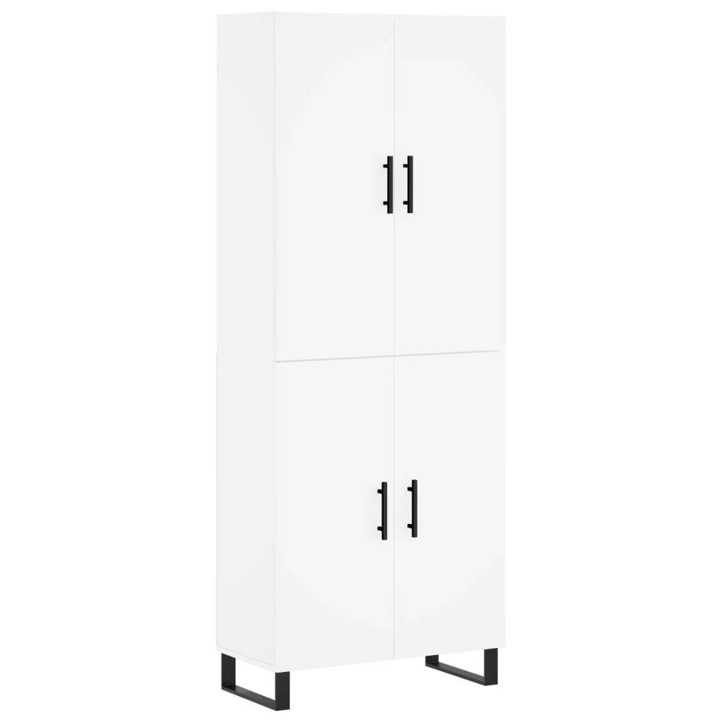 Hoge kast 69,5x34x180 cm bewerkt hout wit is nu te koop bij PeponiXL, paradijselijk wonen!