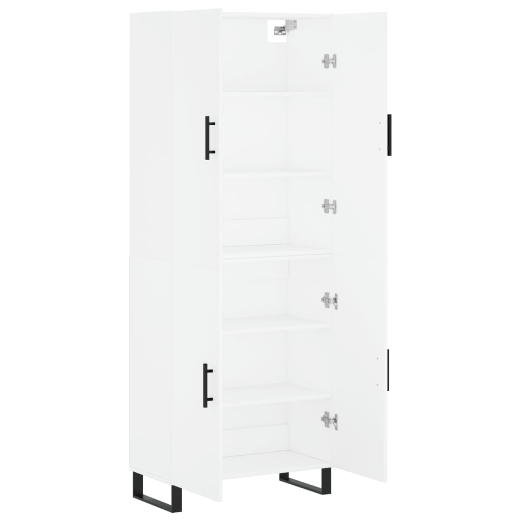 Hoge kast 69,5x34x180 cm bewerkt hout wit is nu te koop bij PeponiXL, paradijselijk wonen!