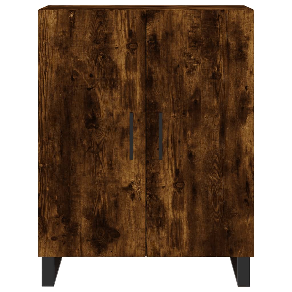 Hoge kast 69,5x34x180 cm bewerkt hout gerookt eikenkleurig is nu te koop bij PeponiXL, paradijselijk wonen!