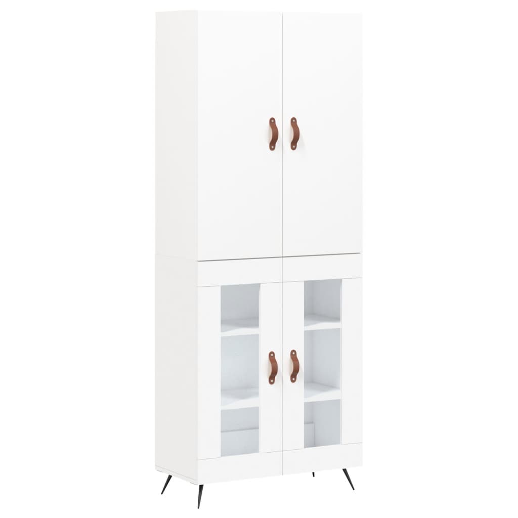 Hoge kast 69,5x34x180 cm bewerkt hout wit is nu te koop bij PeponiXL, paradijselijk wonen!