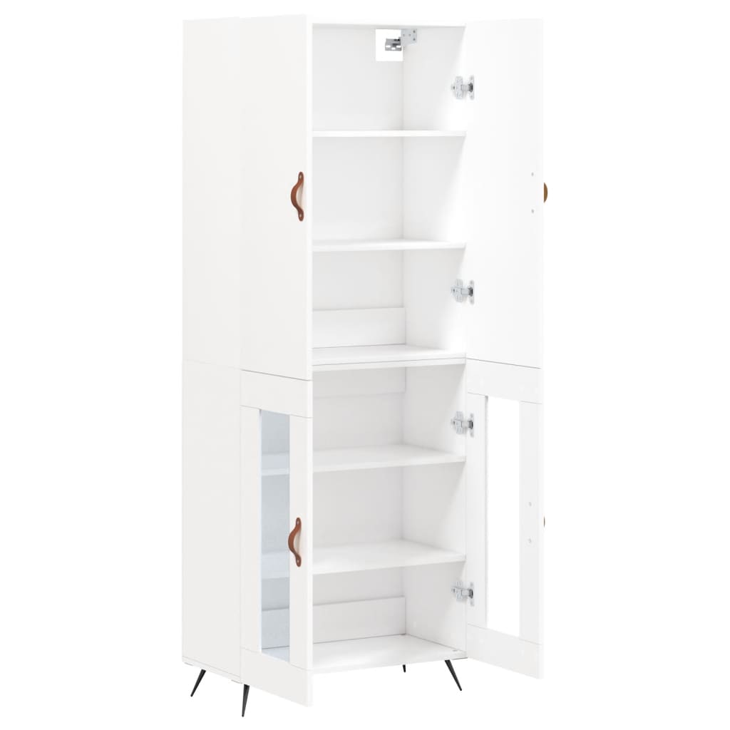 Hoge kast 69,5x34x180 cm bewerkt hout wit is nu te koop bij PeponiXL, paradijselijk wonen!