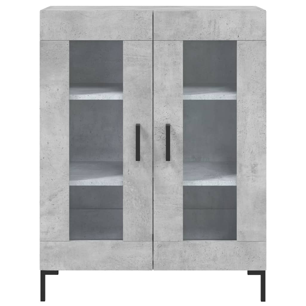 Hoge kast 69,5x34x180 cm bewerkt hout betongrijs is nu te koop bij PeponiXL, paradijselijk wonen!