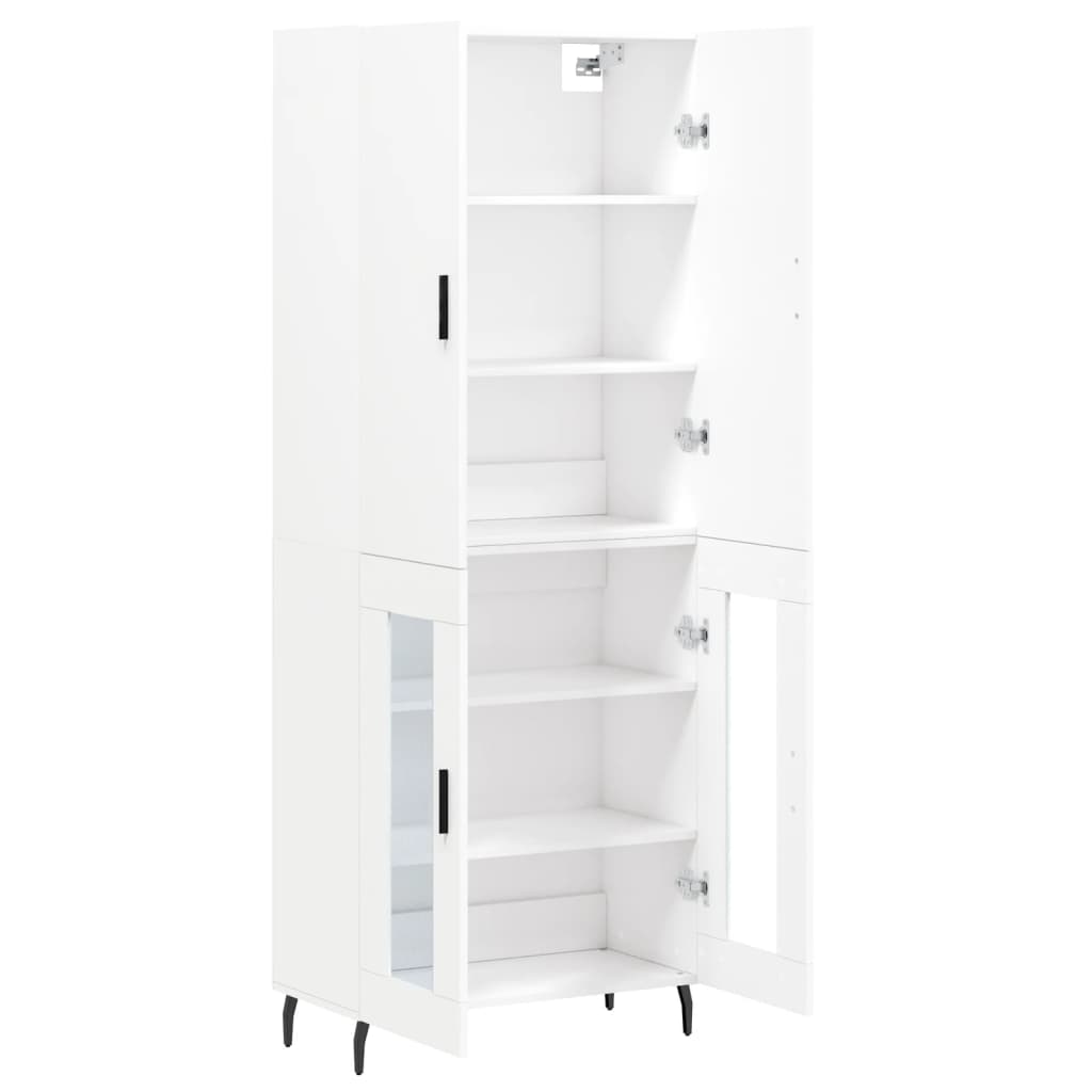 Hoge kast 69,5x34x180 cm bewerkt hout wit is nu te koop bij PeponiXL, paradijselijk wonen!