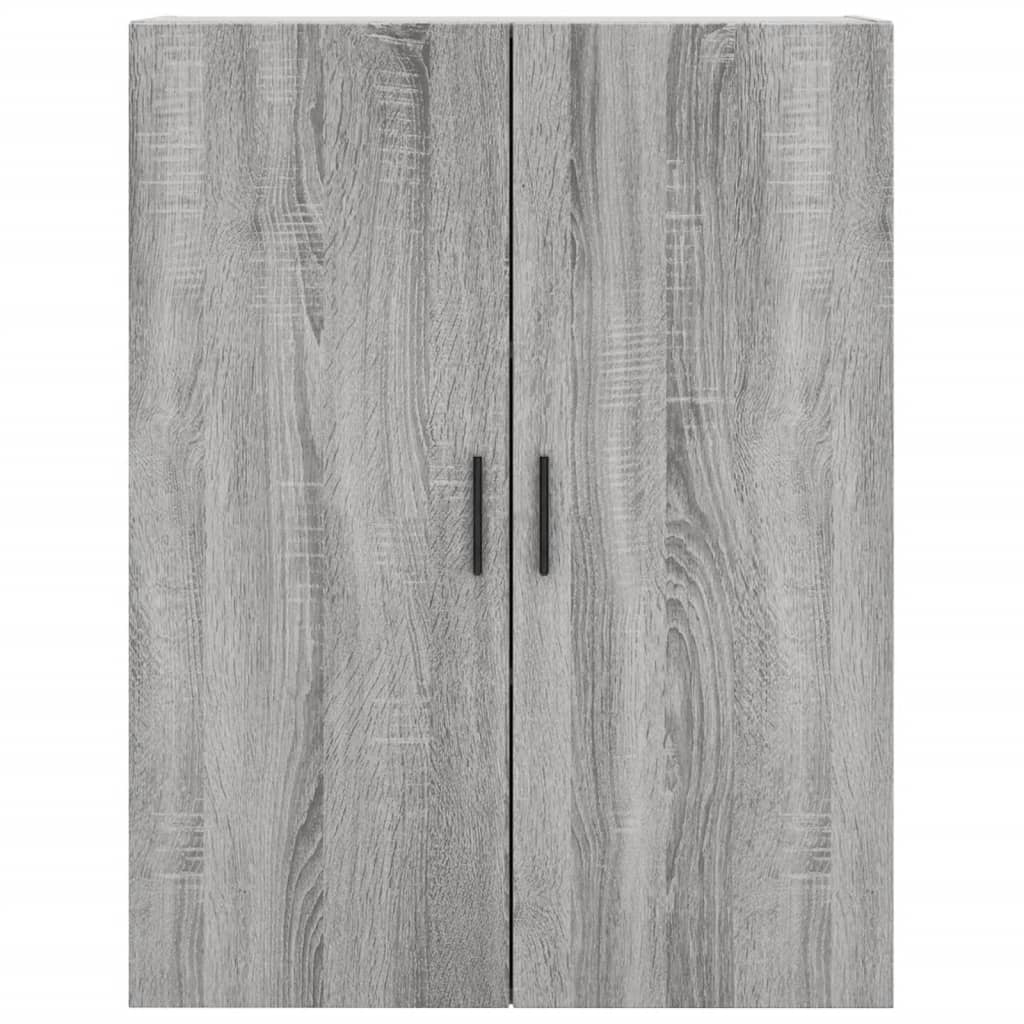 Hoge kast 69,5x34x180 cm bewerkt hout grijs sonoma eikenkleurig is nu te koop bij PeponiXL, paradijselijk wonen!