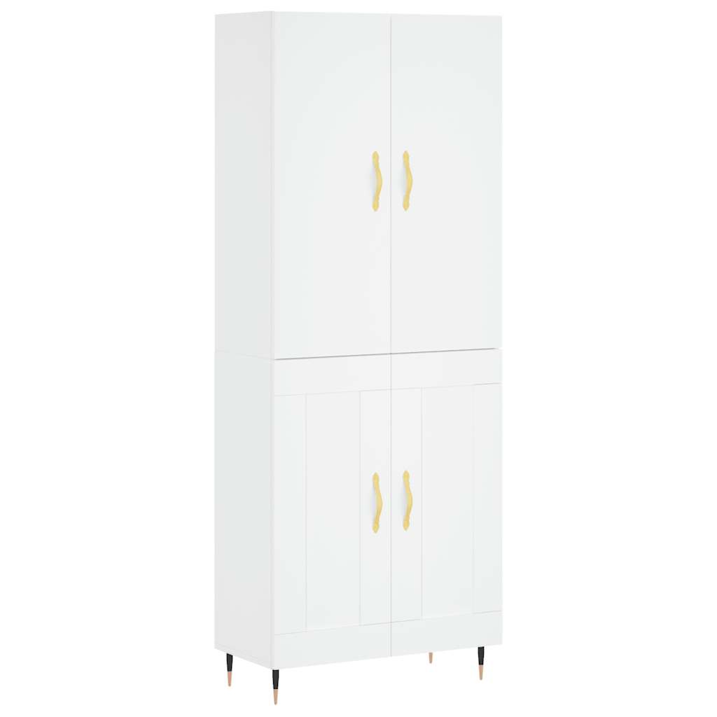 Hoge kast 69,5x34x180 cm bewerkt hout wit is nu te koop bij PeponiXL, paradijselijk wonen!