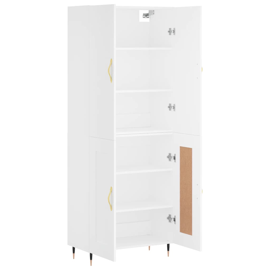 Hoge kast 69,5x34x180 cm bewerkt hout wit is nu te koop bij PeponiXL, paradijselijk wonen!