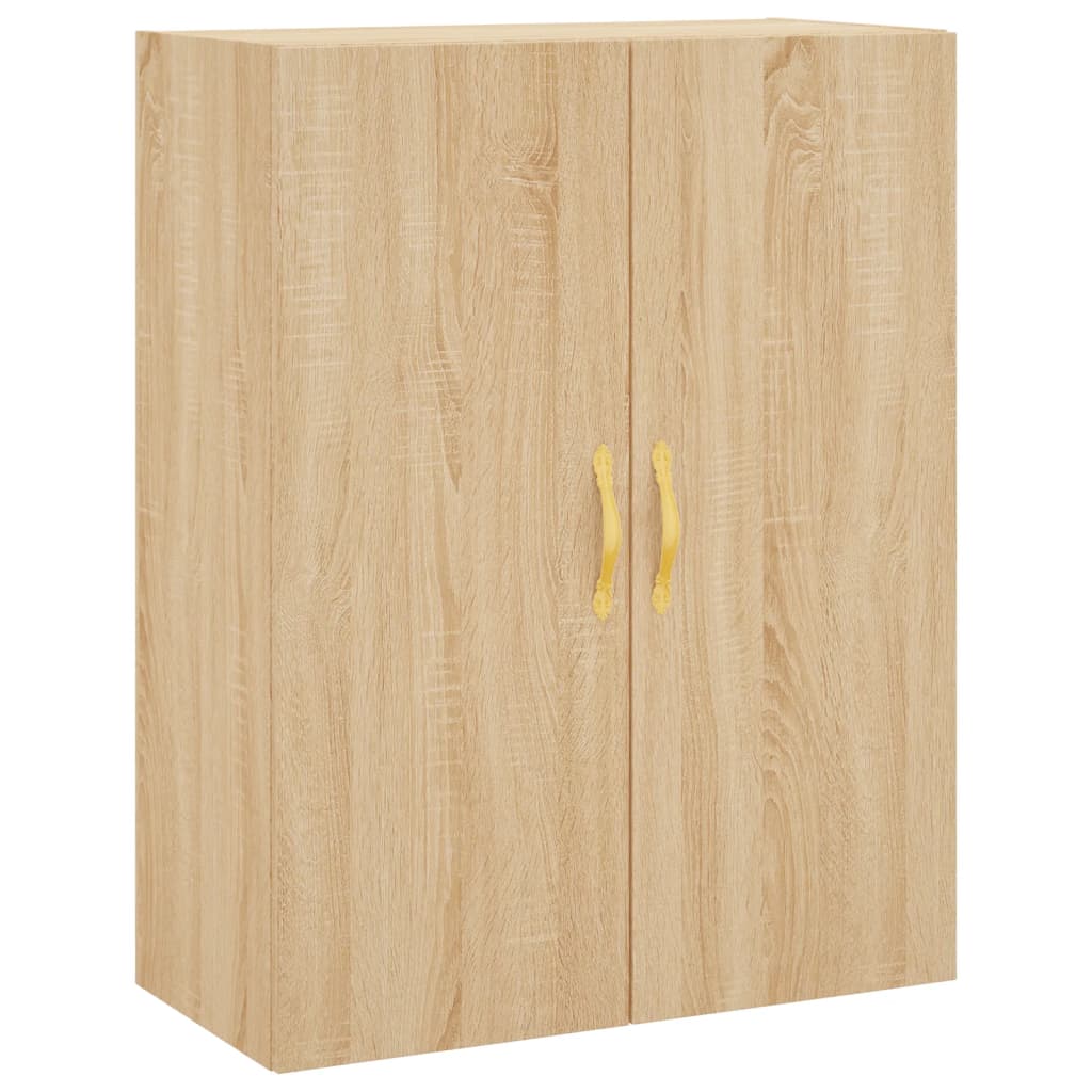 Hoge kast 69,5x34x180 cm bewerkt hout sonoma eikenkleurig is nu te koop bij PeponiXL, paradijselijk wonen!