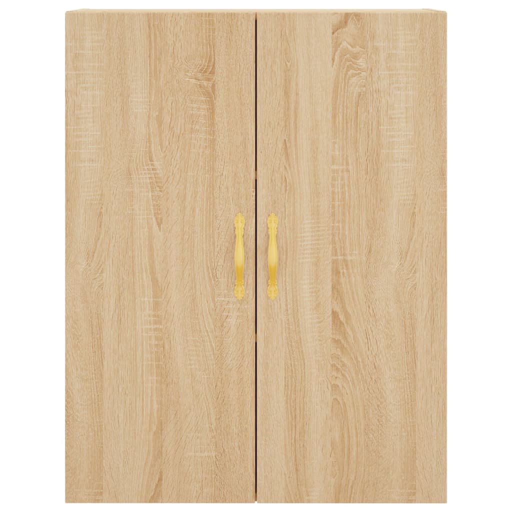 Hoge kast 69,5x34x180 cm bewerkt hout sonoma eikenkleurig is nu te koop bij PeponiXL, paradijselijk wonen!