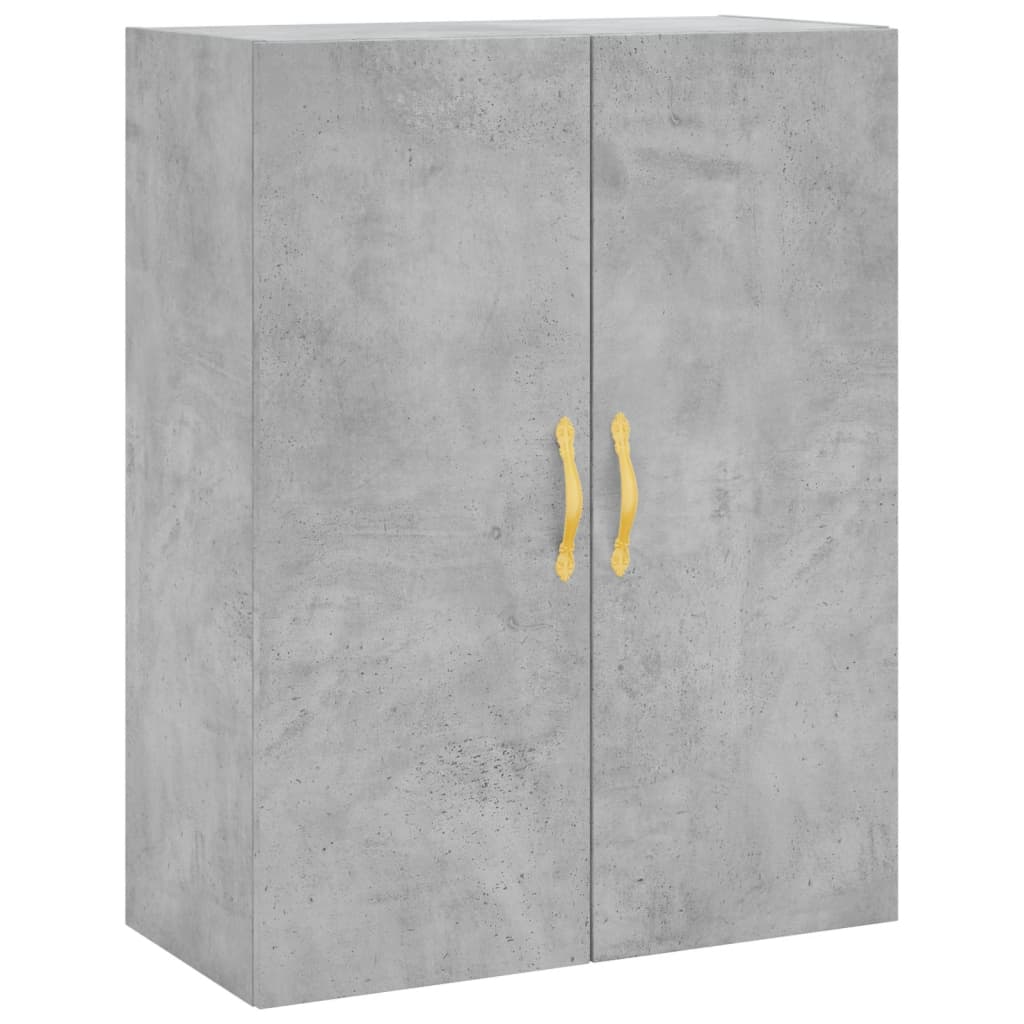 Hoge kast 69,5x34x180 cm bewerkt hout betongrijs is nu te koop bij PeponiXL, paradijselijk wonen!