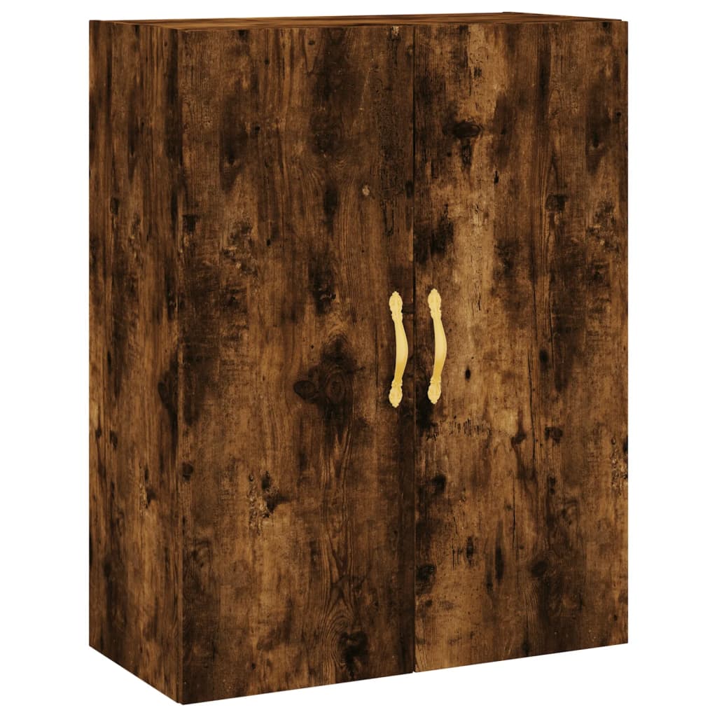 Hoge kast 69,5x34x180 cm bewerkt hout gerookt eikenkleurig is nu te koop bij PeponiXL, paradijselijk wonen!