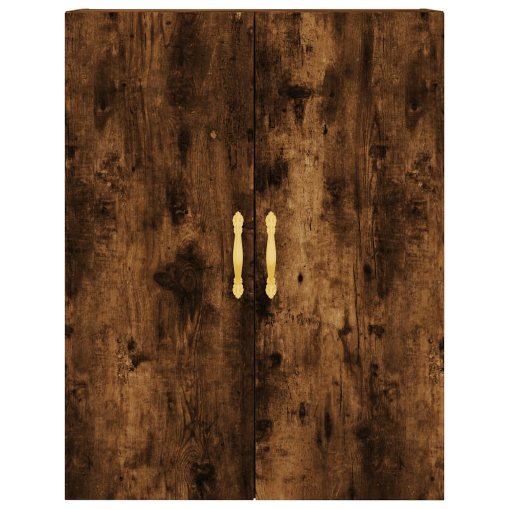 Hoge kast 69,5x34x180 cm bewerkt hout gerookt eikenkleurig is nu te koop bij PeponiXL, paradijselijk wonen!