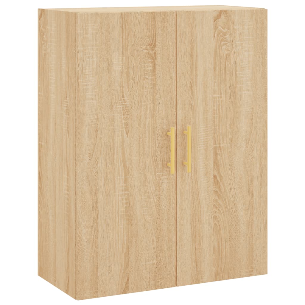 Hoge kast 69,5x34x180 cm bewerkt hout sonoma eikenkleurig is nu te koop bij PeponiXL, paradijselijk wonen!