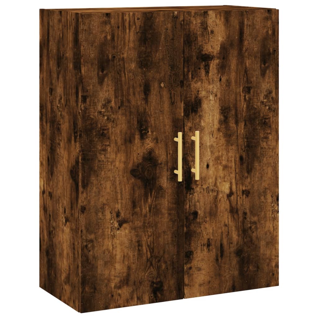 Hoge kast 69,5x34x180 cm bewerkt hout gerookt eikenkleurig is nu te koop bij PeponiXL, paradijselijk wonen!