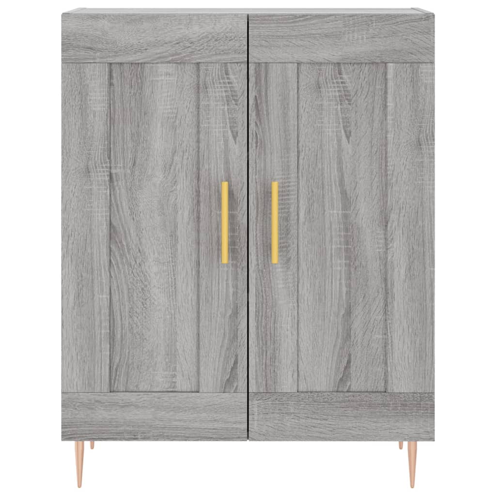 Hoge kast 69,5x34x180 cm bewerkt hout grijs sonoma eikenkleurig is nu te koop bij PeponiXL, paradijselijk wonen!