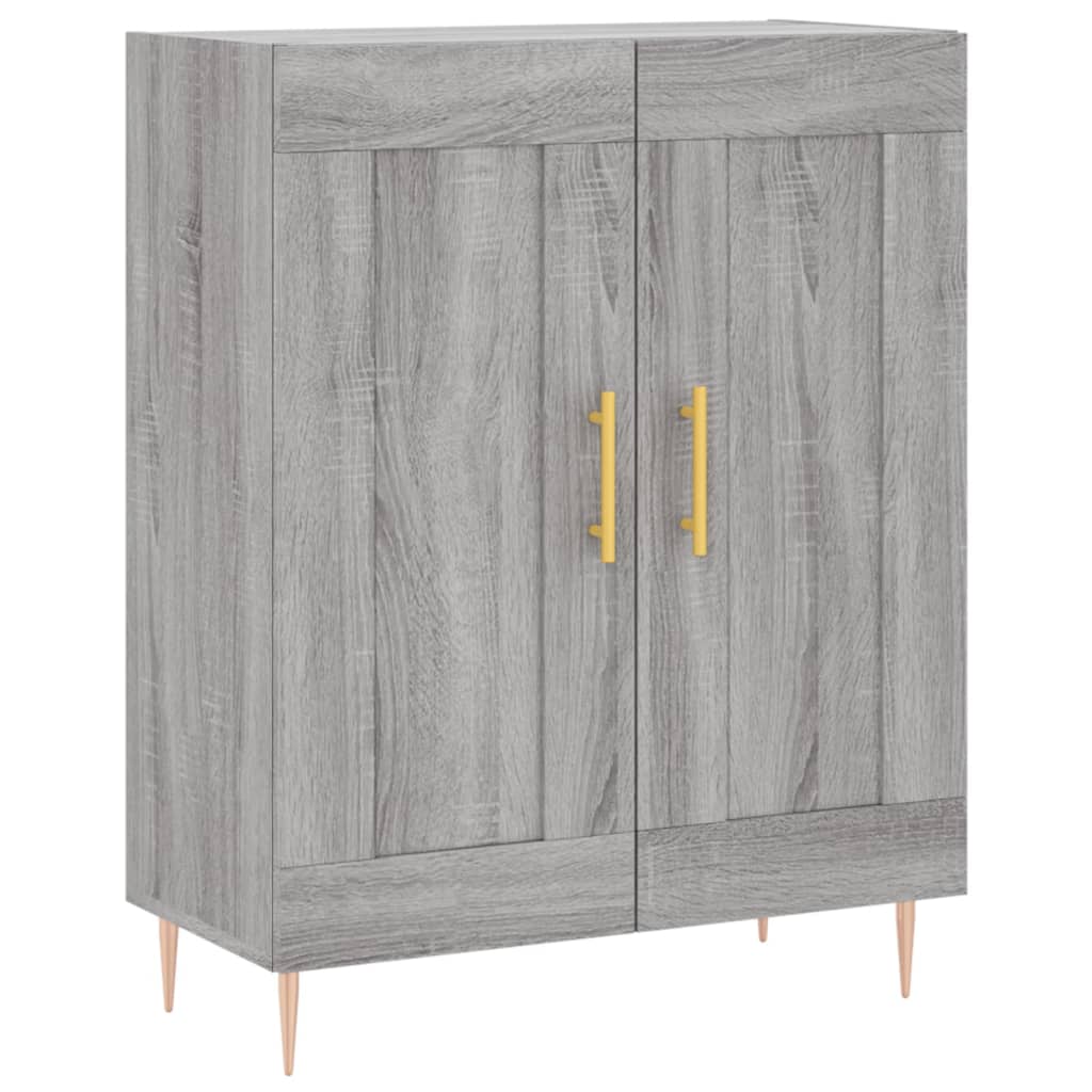 Hoge kast 69,5x34x180 cm bewerkt hout grijs sonoma eikenkleurig is nu te koop bij PeponiXL, paradijselijk wonen!