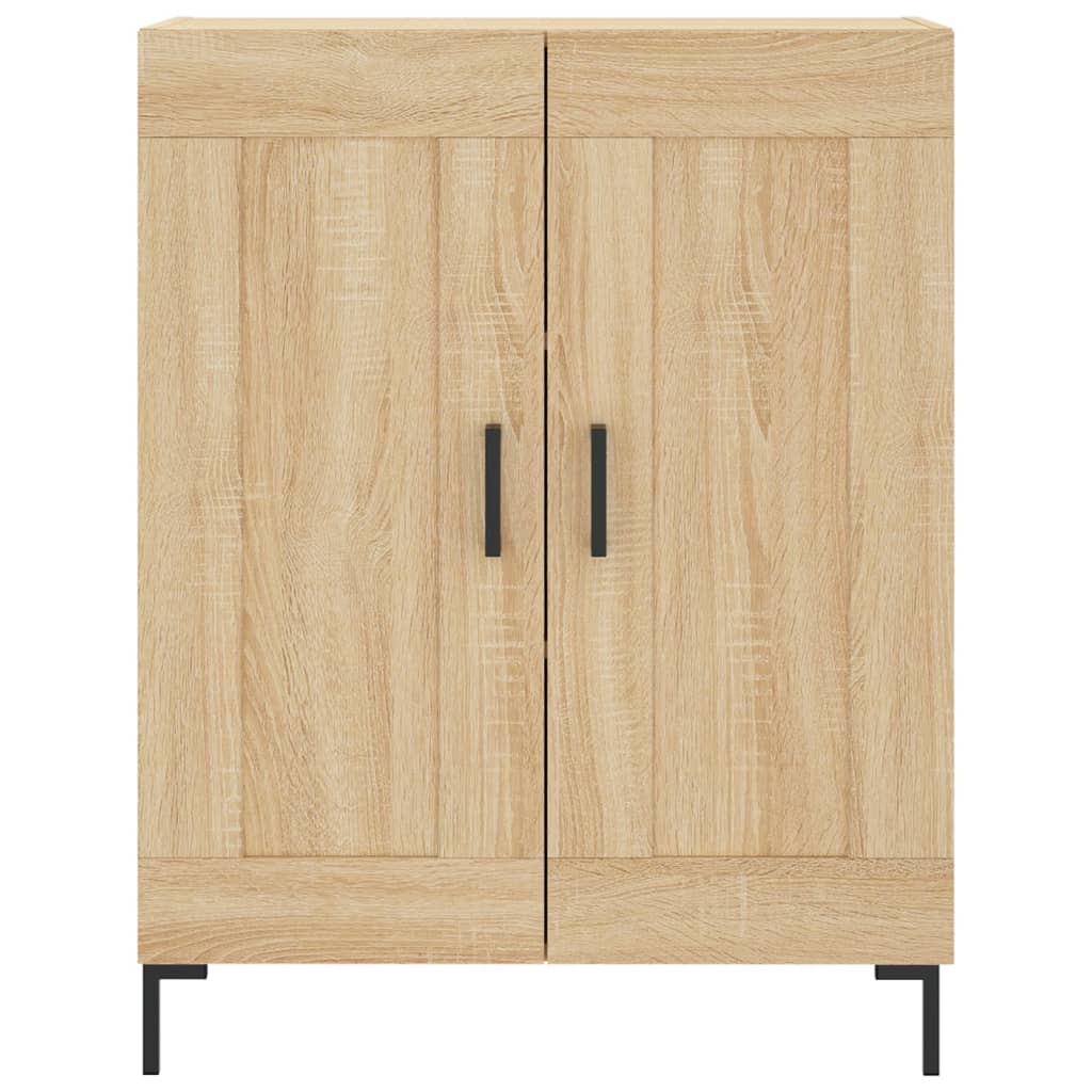 Hoge kast 69,5x34x180 cm bewerkt hout sonoma eikenkleurig is nu te koop bij PeponiXL, paradijselijk wonen!