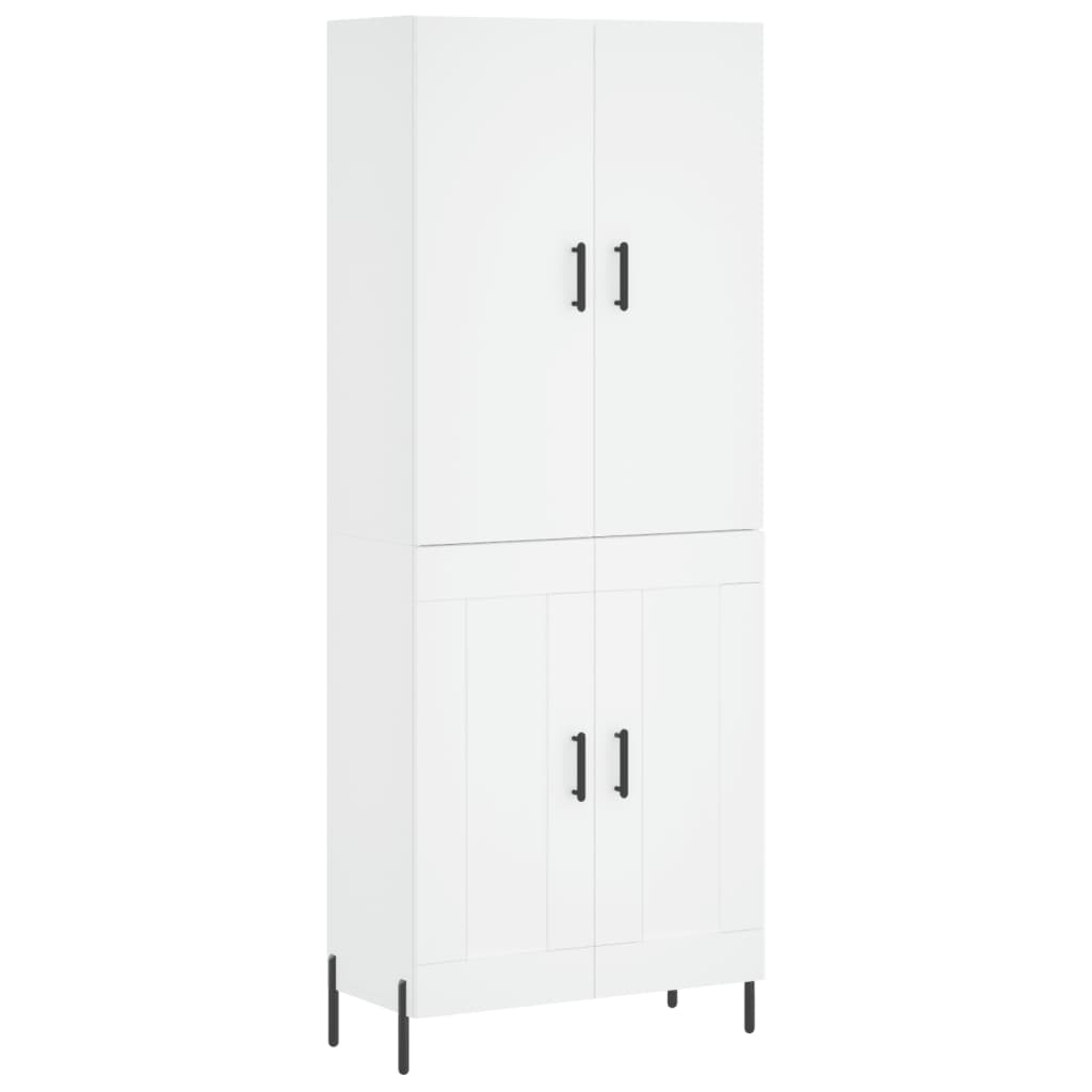 Hoge kast 69,5x34x180 cm bewerkt hout wit is nu te koop bij PeponiXL, paradijselijk wonen!