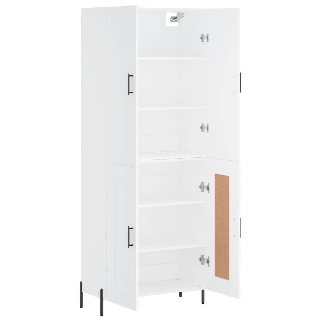 Hoge kast 69,5x34x180 cm bewerkt hout wit is nu te koop bij PeponiXL, paradijselijk wonen!