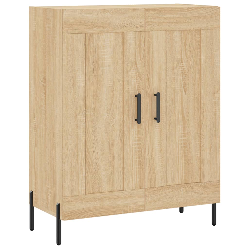 Hoge kast 69,5x34x180 cm bewerkt hout sonoma eikenkleurig is nu te koop bij PeponiXL, paradijselijk wonen!