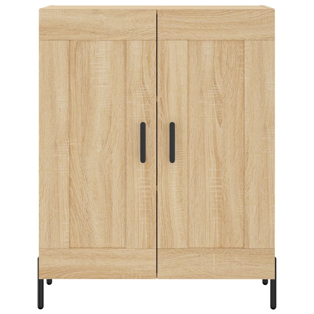 Hoge kast 69,5x34x180 cm bewerkt hout sonoma eikenkleurig is nu te koop bij PeponiXL, paradijselijk wonen!