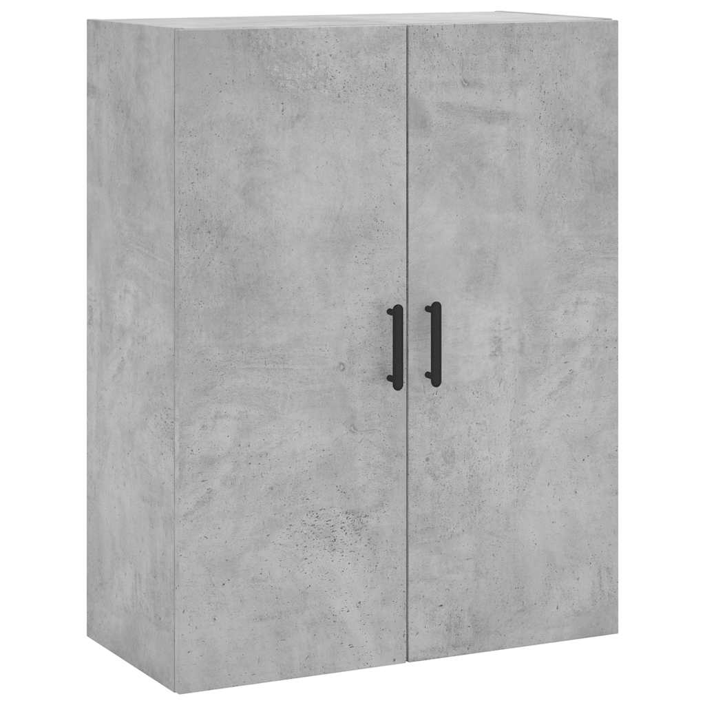 Hoge kast 69,5x34x180 cm bewerkt hout betongrijs is nu te koop bij PeponiXL, paradijselijk wonen!