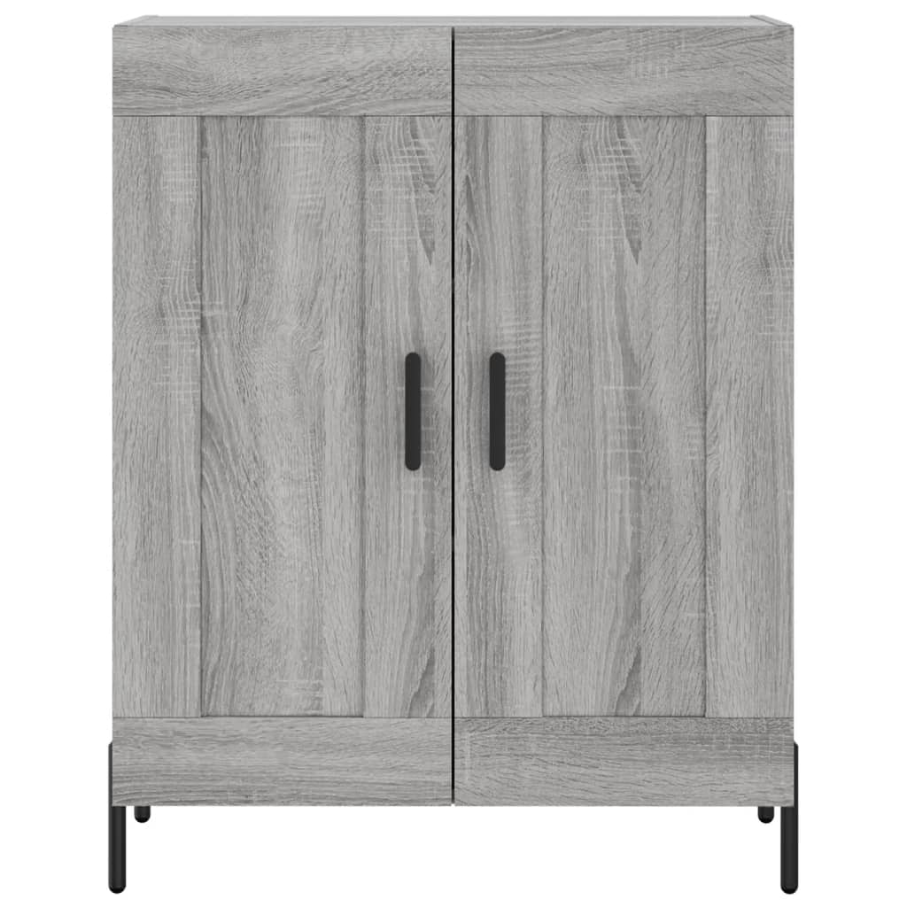 Hoge kast 69,5x34x180 cm bewerkt hout grijs sonoma eikenkleurig is nu te koop bij PeponiXL, paradijselijk wonen!