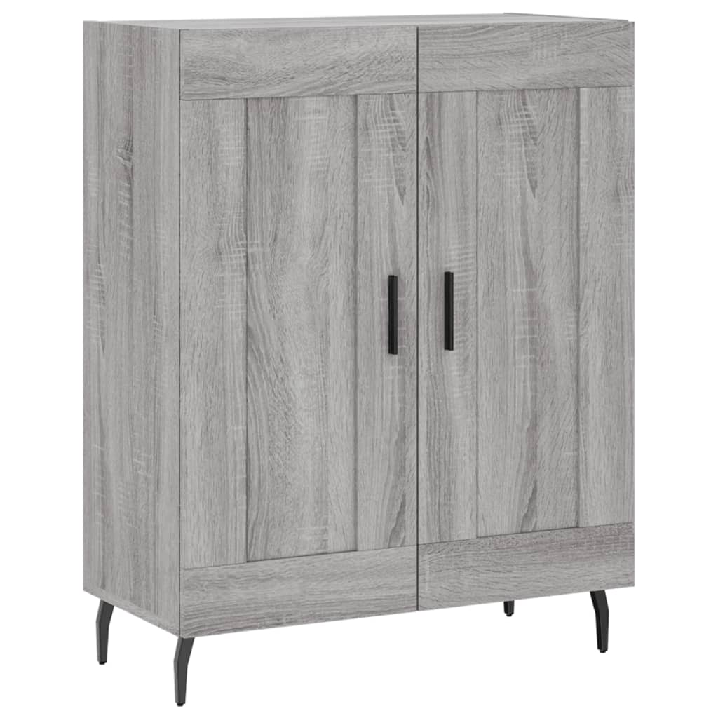 Hoge kast 69,5x34x180 cm bewerkt hout grijs sonoma eikenkleurig is nu te koop bij PeponiXL, paradijselijk wonen!