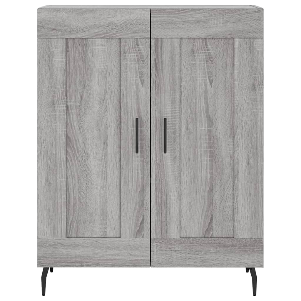 Hoge kast 69,5x34x180 cm bewerkt hout grijs sonoma eikenkleurig is nu te koop bij PeponiXL, paradijselijk wonen!