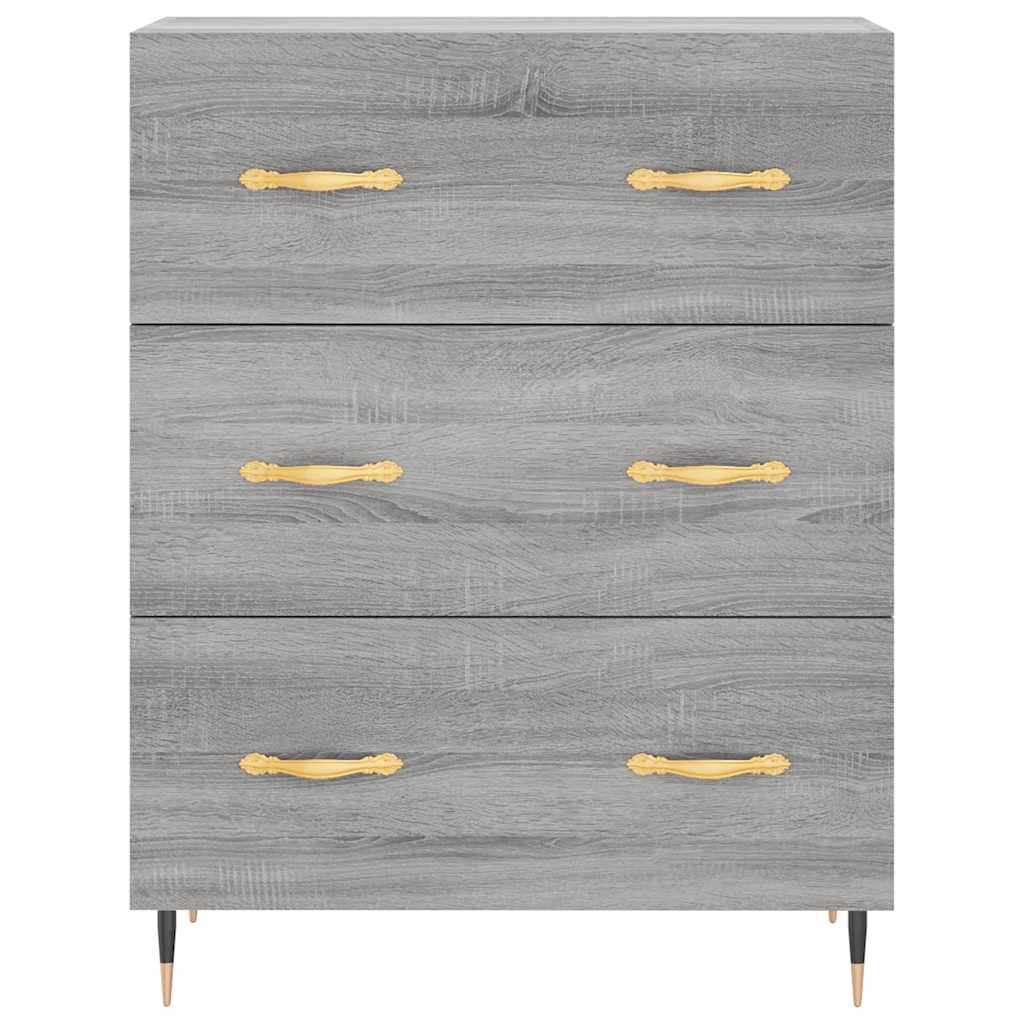 Hoge kast 69,5x34x180 cm bewerkt hout grijs sonoma eikenkleurig is nu te koop bij PeponiXL, paradijselijk wonen!