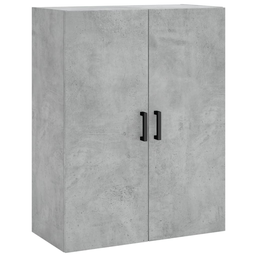 Hoge kast 69,5x34x180 cm bewerkt hout betongrijs is nu te koop bij PeponiXL, paradijselijk wonen!