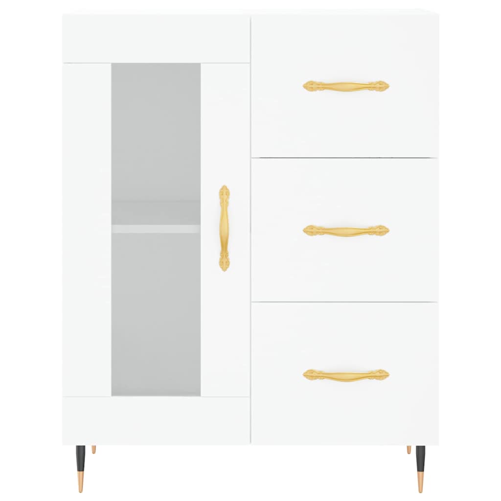 Hoge kast 69,5x34x180 cm bewerkt hout wit is nu te koop bij PeponiXL, paradijselijk wonen!