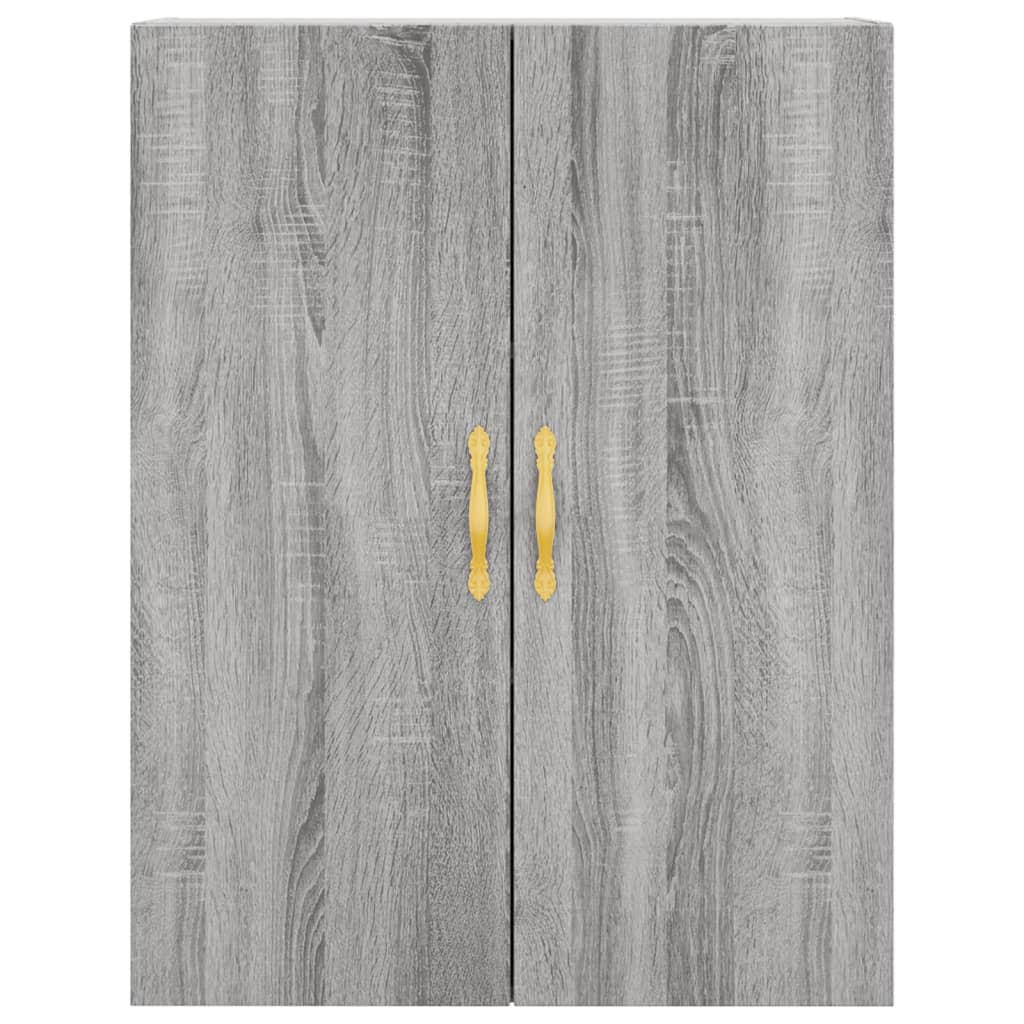 Hoge kast 69,5x34x180 cm bewerkt hout grijs sonoma eikenkleurig is nu te koop bij PeponiXL, paradijselijk wonen!