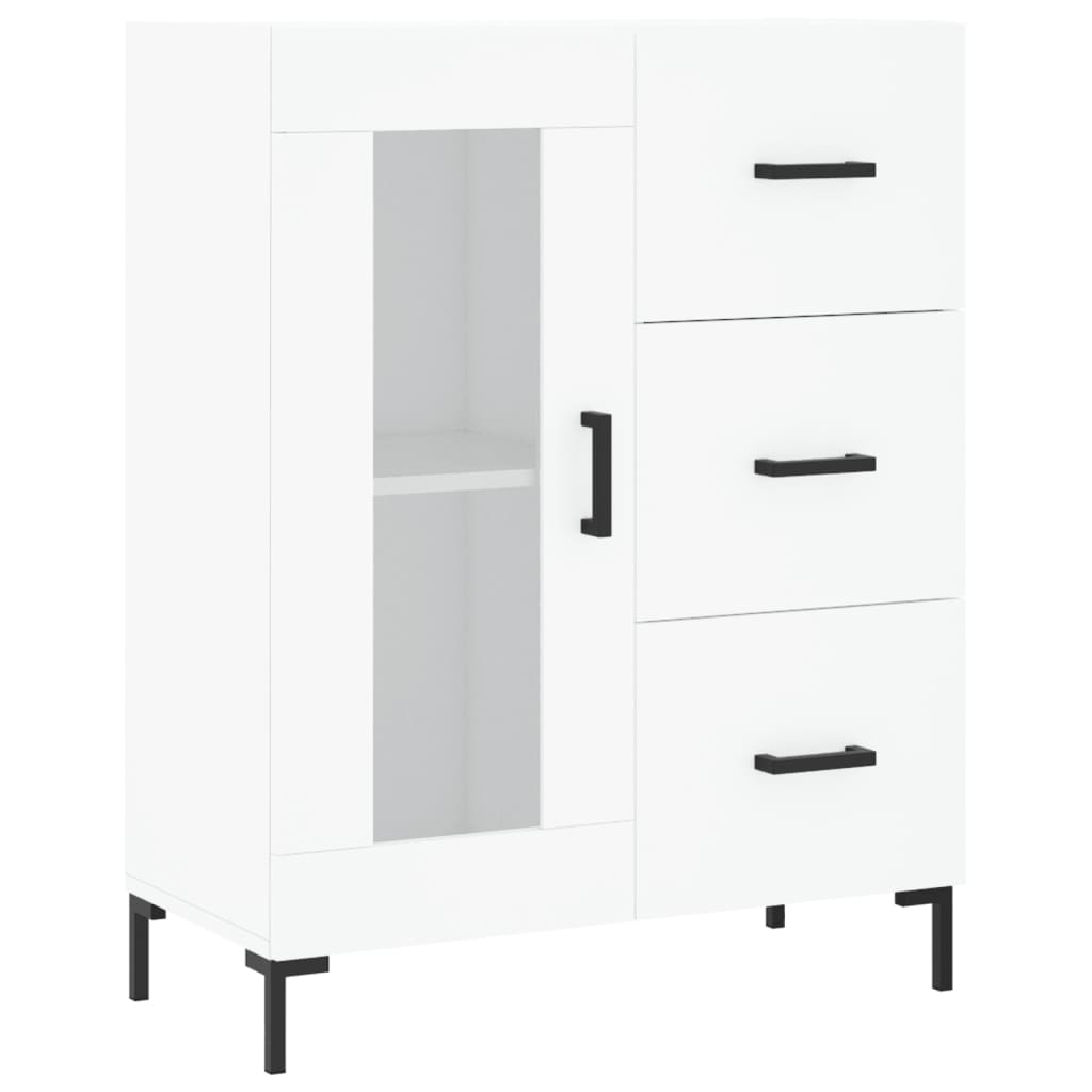Hoge kast 69,5x34x180 cm bewerkt hout wit is nu te koop bij PeponiXL, paradijselijk wonen!