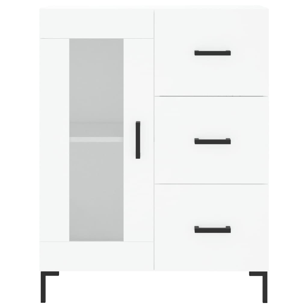 Hoge kast 69,5x34x180 cm bewerkt hout wit is nu te koop bij PeponiXL, paradijselijk wonen!