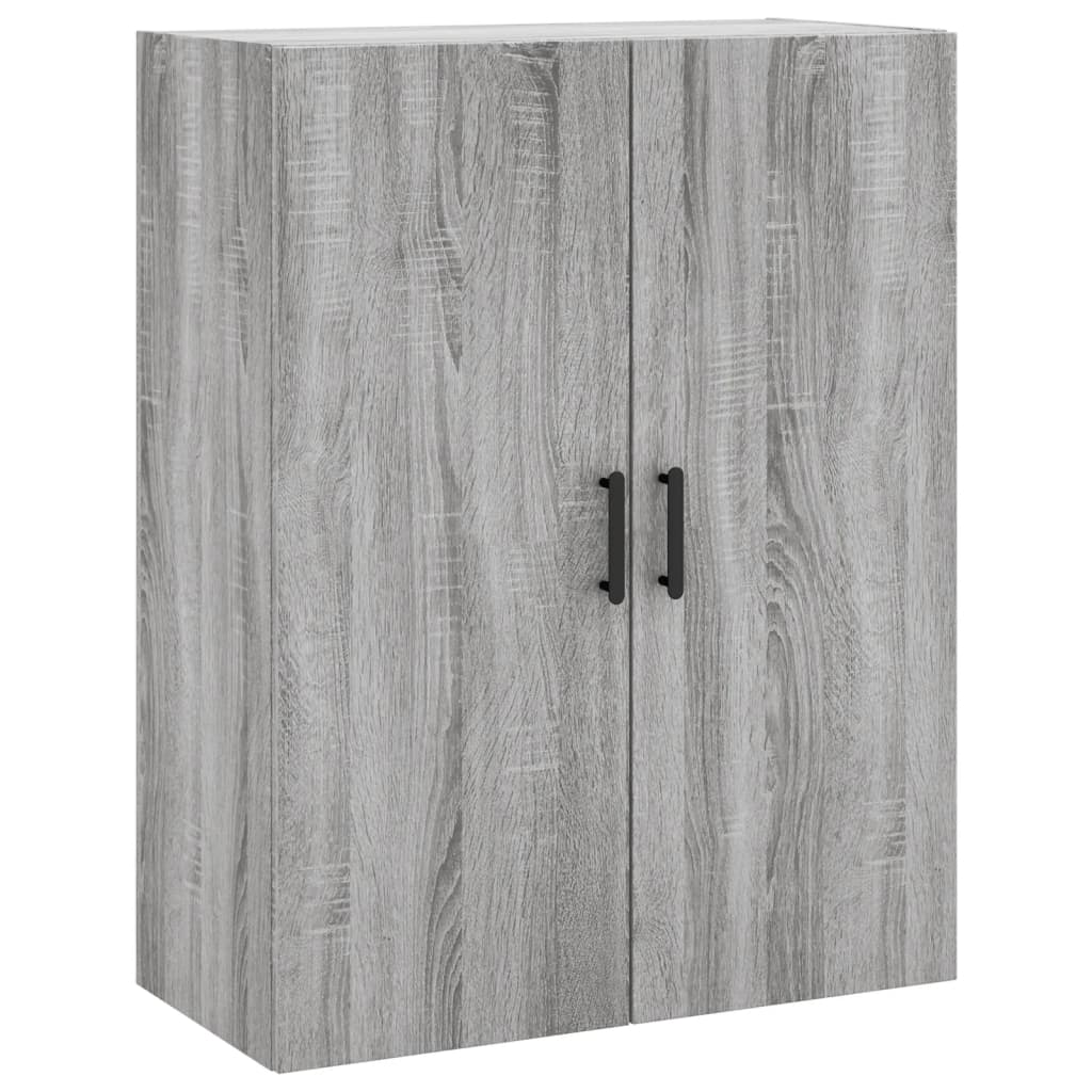 Hoge kast 69,5x34x180 cm bewerkt hout grijs sonoma eikenkleurig is nu te koop bij PeponiXL, paradijselijk wonen!