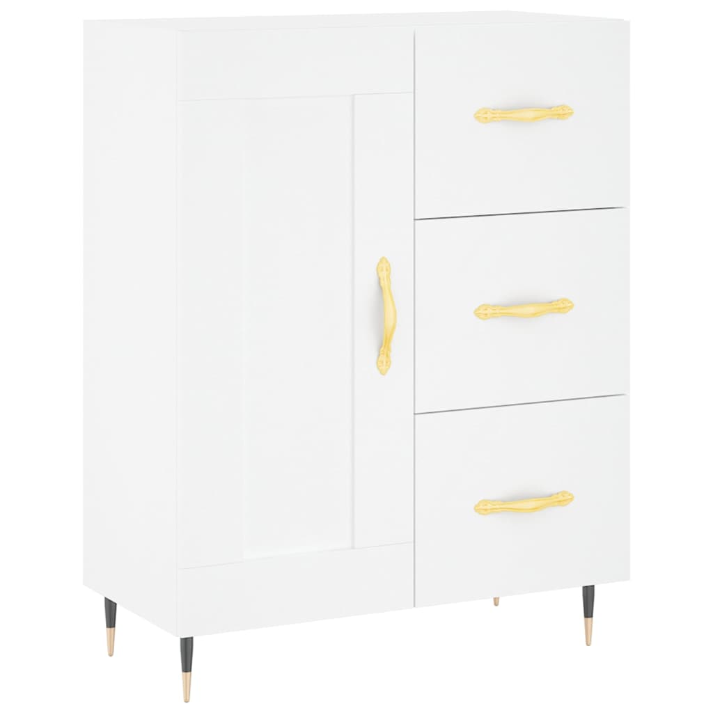 Hoge kast 69,5x34x180 cm bewerkt hout wit is nu te koop bij PeponiXL, paradijselijk wonen!